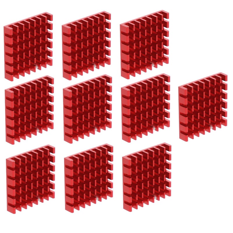 مشتت حراري من الألومنيوم مقاس 25x25x5مم، مجموعة من 10 قطع لتبريد شريحة GPU، مستلزمات كمبيوتر - Image 2