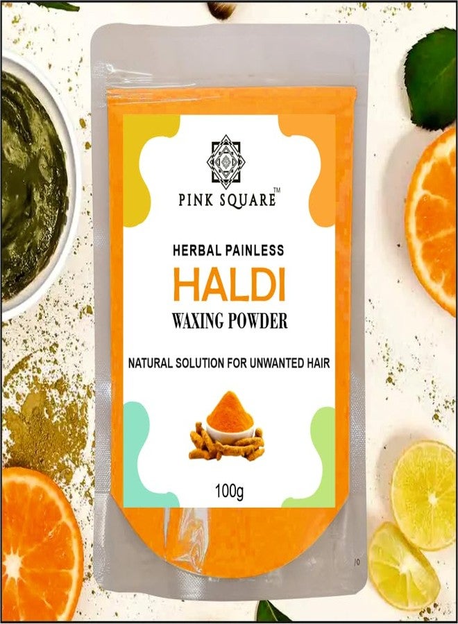 Pink Square Herbal Haldi Painless Waxing Powder for Private Parts, Legs, Arms, Hands & Facial Wax Powder 100 Grams Pack of 3 - Image 3