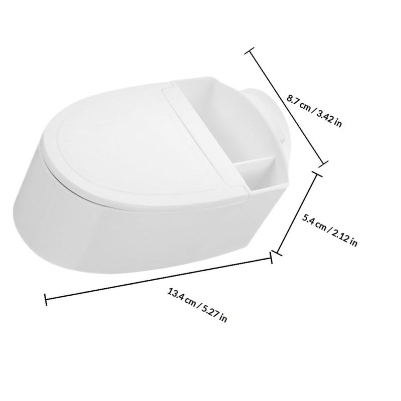 Wall Mounted Toilet Shaped Ashtray With Lid 4 Pack Metal Inner Container Windproof - Image 3