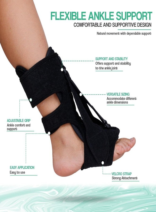 BRAINLE Plantar Fasciitis Night Splint - Foot Drop Orthotic Brace for Pain Relief, Achilles Tendonitis Support - Men & Women's Foot Splint with 3 Adjustable Straps - Image 4