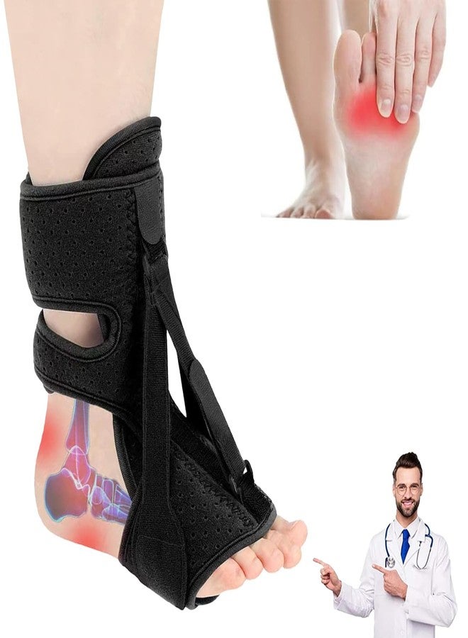 BRAINLE Plantar Fasciitis Night Splint - Foot Drop Orthotic Brace for Pain Relief, Achilles Tendonitis Support - Men & Women's Foot Splint with 3 Adjustable Straps - Image 1