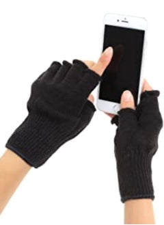 Generic Half fingers gloves for mobile , winter wool gloves  - Image 1