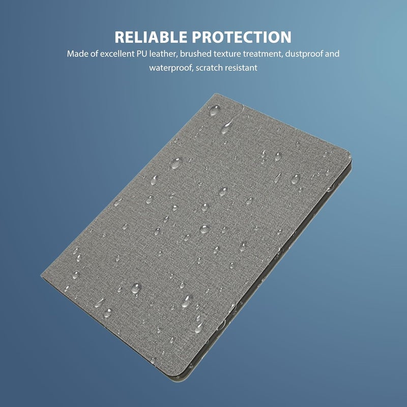 كلاراكو حافظة جلدية لجهاز Cpad Iplay50 اللوحي، مزودة بغطاء صلب ومنظم للجيب، وحافظات جلدية بتصميم محفظة (رمادي) - Image 3