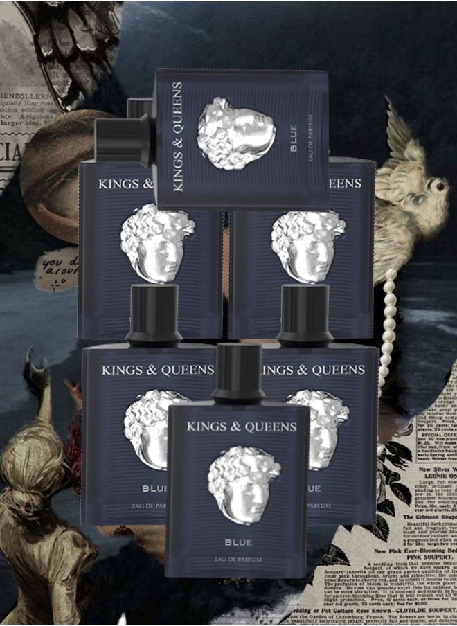AMARAN 6 Pieces Kings And Queens Blue Perfume For Unisex 100ml EDP  - Image 1