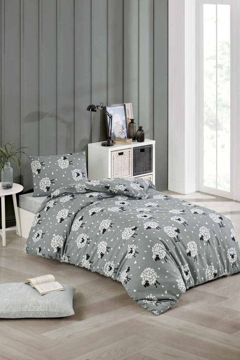 Tabu Home Kuzulu Double Duvet Cover Set with Elastic Single Sheet