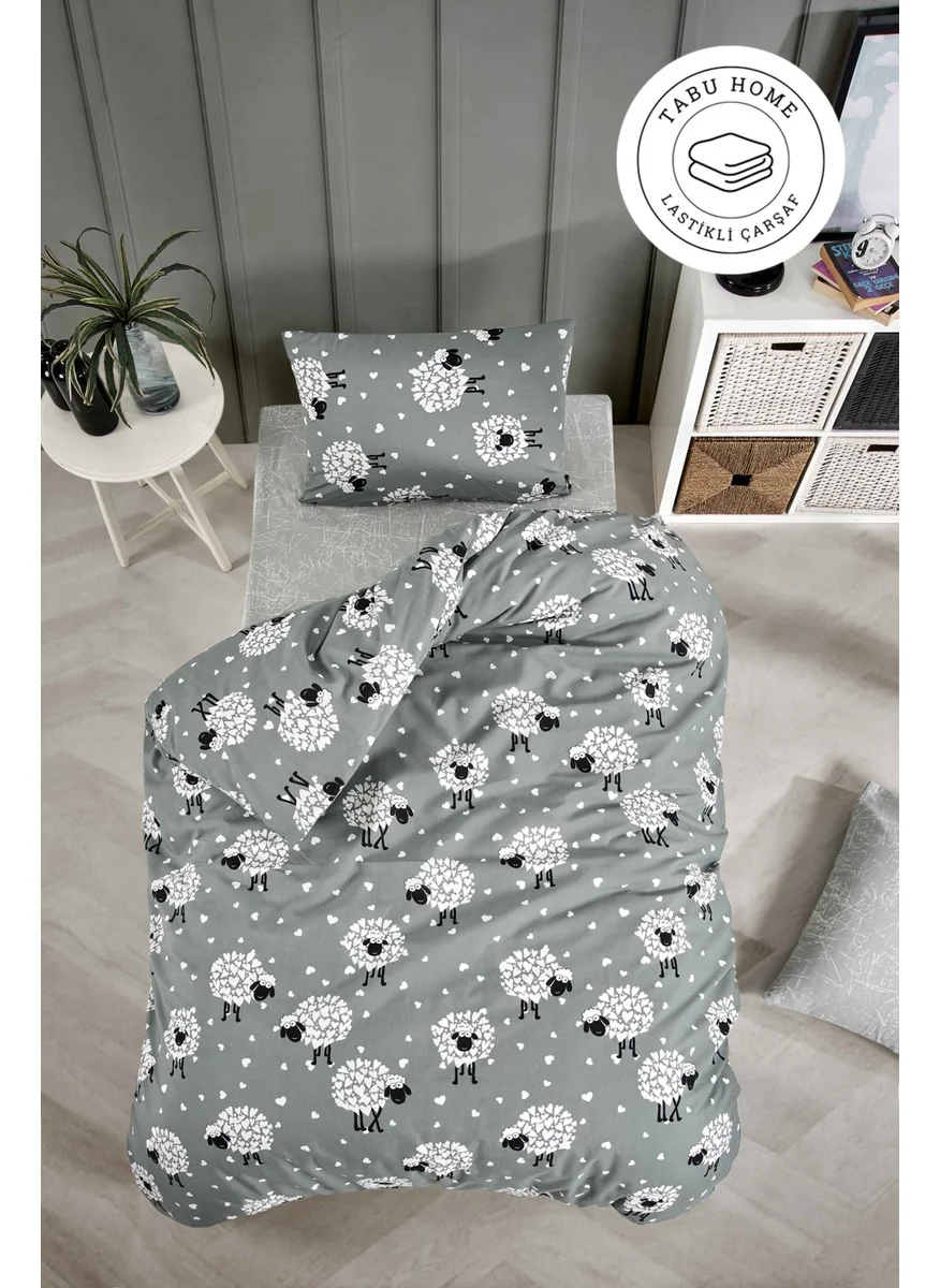 تابو هوم Kuzulu Double Duvet Cover Set with Elastic Single Sheet