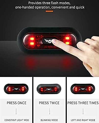 VERSATTA LED Motorcycle Helmet Light, Bike Bicycle Rear Red Safety Light, Helmet Light, Warning Tail Lights, Helmet Light for Night Riding with USB Chargeable Cable Small - Image 3