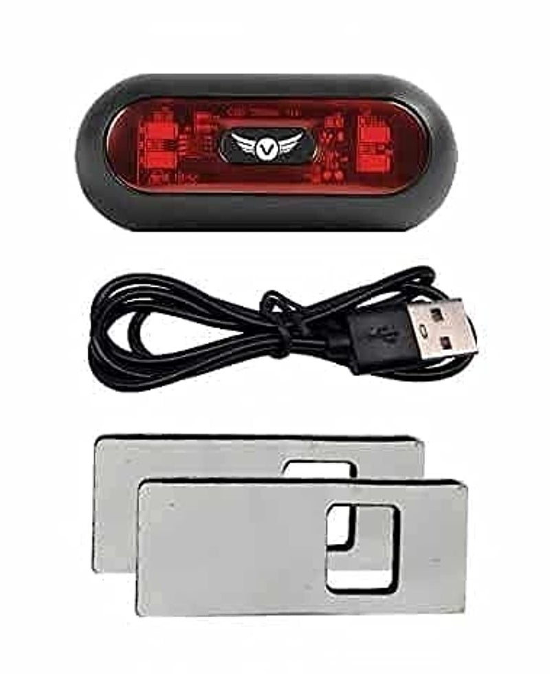 VERSATTA LED Motorcycle Helmet Light, Bike Bicycle Rear Red Safety Light, Helmet Light, Warning Tail Lights, Helmet Light for Night Riding with USB Chargeable Cable Small - Image 2