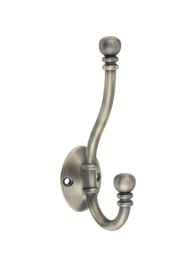 5Pcs Antique Brass Farmhouse Ceiling Mounted Coat Hooks Double Layer Rustic Entryway Decor - Image 5