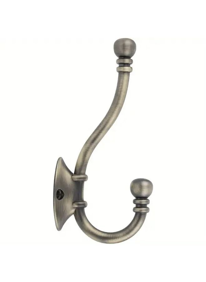 5Pcs Antique Brass Farmhouse Ceiling Mounted Coat Hooks Double Layer Rustic Entryway Decor - Image 3