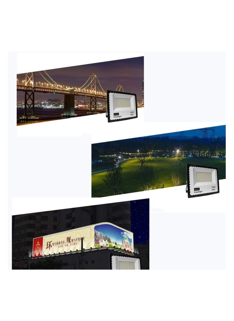 ماركة غير محددة كشاف LED، مقاوم للماء IP65، إضاءة أمان خارجية، ضوء نهاري 150 واط أبيض، إضاءة حائط للحديقة والفناء (150 واط)  - Image 3