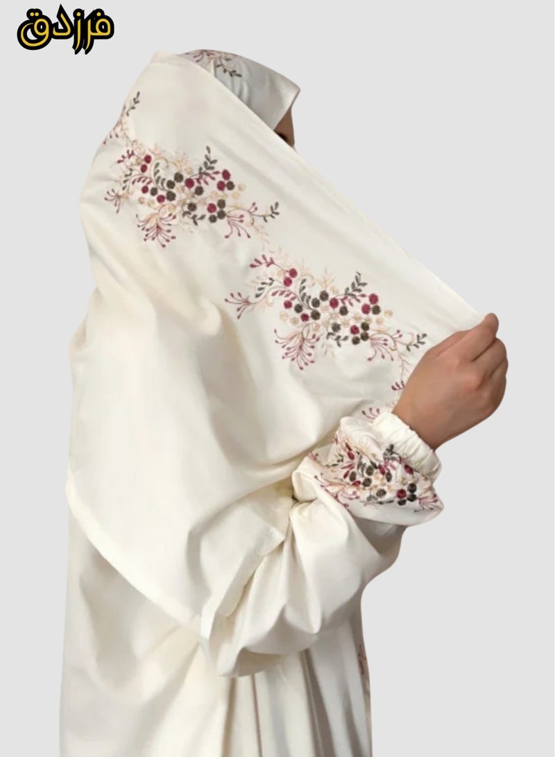 Farazdaq Wide and comfortable women's prayer sheet, excellent cold material - Image 2