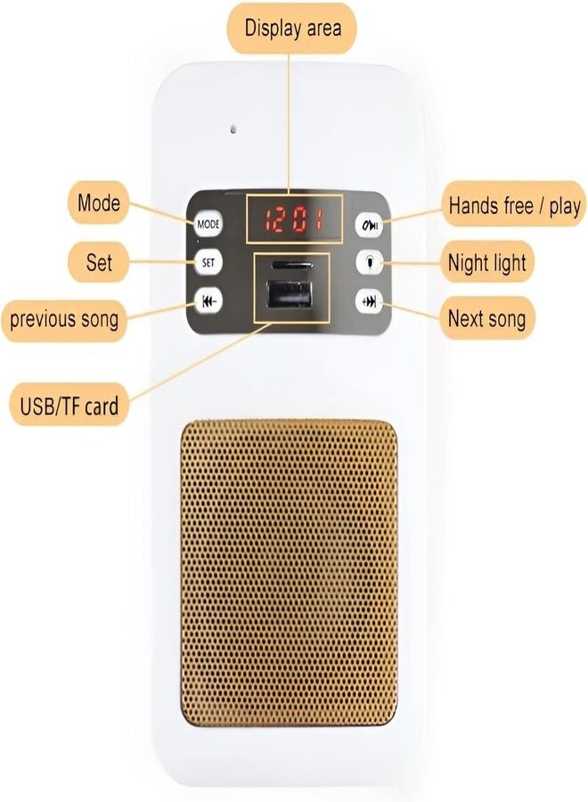 ZEESQUARE Quran Speaker with Azan Clock & Remote | Islamic Bluetooth Speaker with 100+ Reciters, App Control, LED Display, Wall Plug Design for Home & Masjid - Image 2