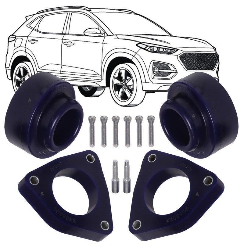 AUTOACER  Complete Levelling Lift Kit 40mm 16 Spacers for Front Strut  Rear Coil Springs in Highgrade Polyurethane PU Left  Right  fits TUCSON 2015 2016 2017 2018 2019 2020 2021 2022 3rd gen