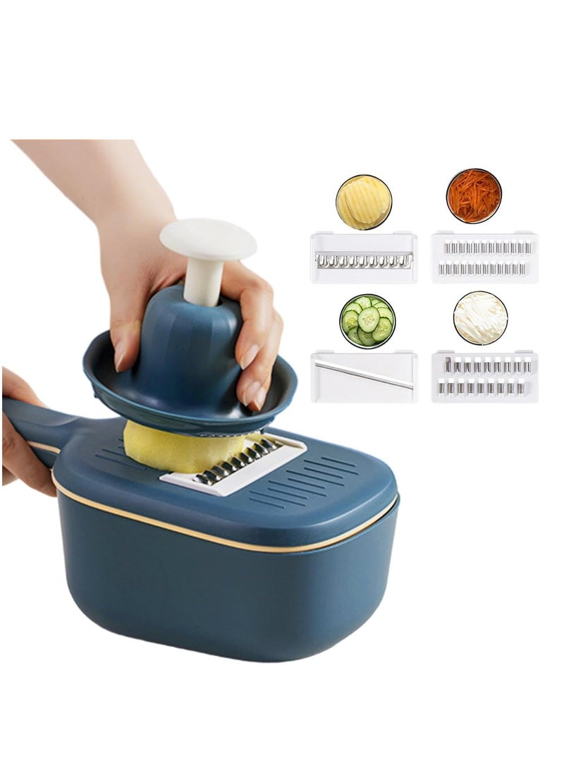 Generic Mandoline Slicer - Vegetable Spiralizer, Veggie Fruits Slicer Set | Multi Blade Kitchen Gadgets Chopper Organizer  - Image 2