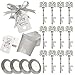 WODEGIFT Wedding Favors Key Bottle Opener Guest Gifts with Candy Box Thank You Card and Ribbon Silver Bulk 100 - Image 3