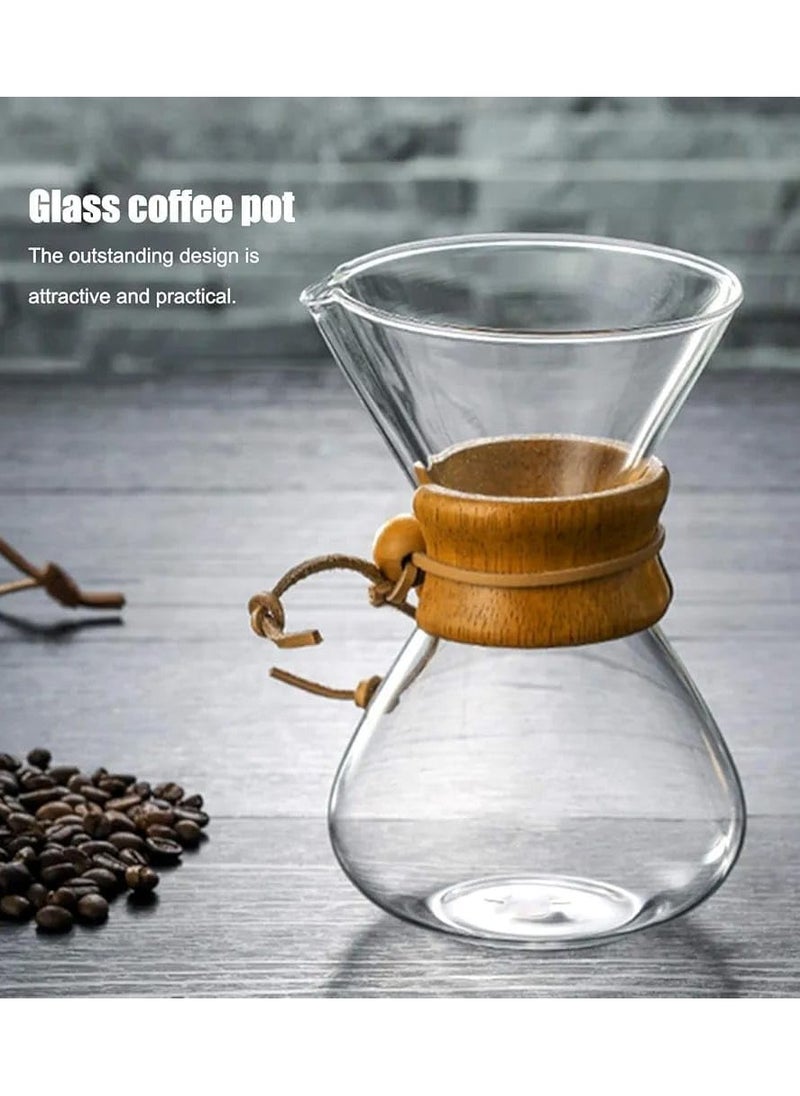 Generic Liying 600ML Manual Pour Over Coffee Maker, Glass Pot with Stainless Steel Filter for cafe, resturant, Home and Kitchen  - Image 5