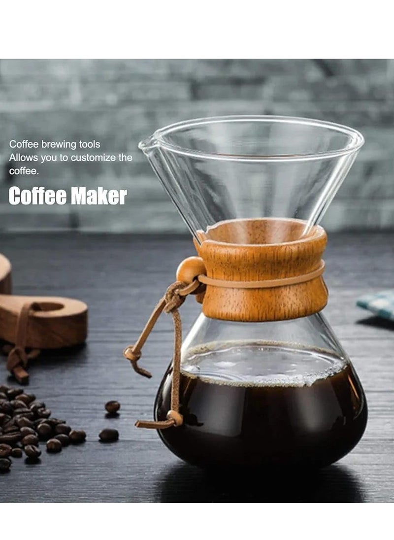 Generic Liying 600ML Manual Pour Over Coffee Maker, Glass Pot with Stainless Steel Filter for cafe, resturant, Home and Kitchen  - Image 4