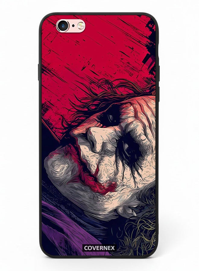 Covernex Apple iPhone 6 Protective Case Cover Printed Featuring Textured Joker Portrait - Image 2