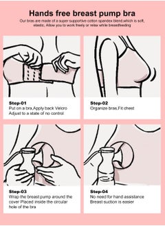 URbazaar 2-Pcs Hands Free Pumping Bra, Adjustable Breast-Pump Holding and Nursing Bra  - Image 3