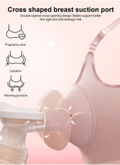 URbazaar 2-Pcs Hands Free Pumping Bra, Adjustable Breast-Pump Holding and Nursing Bra  - Image 4