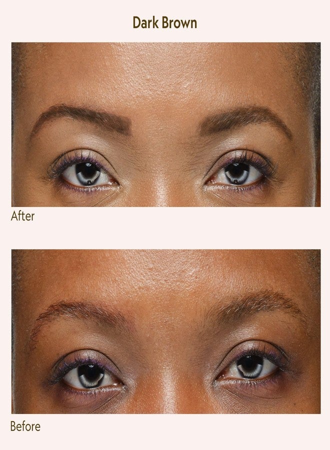 YENSA Brows On Brows Super Defining Tinted Eyebrow Gel - Long-Wear Shaping Eye Brow Gel with Superfoods for Color & Thickness - Combs, Shapes & Locks Eyebrows into Place - Dark Brown (0.17 oz) - Image 4