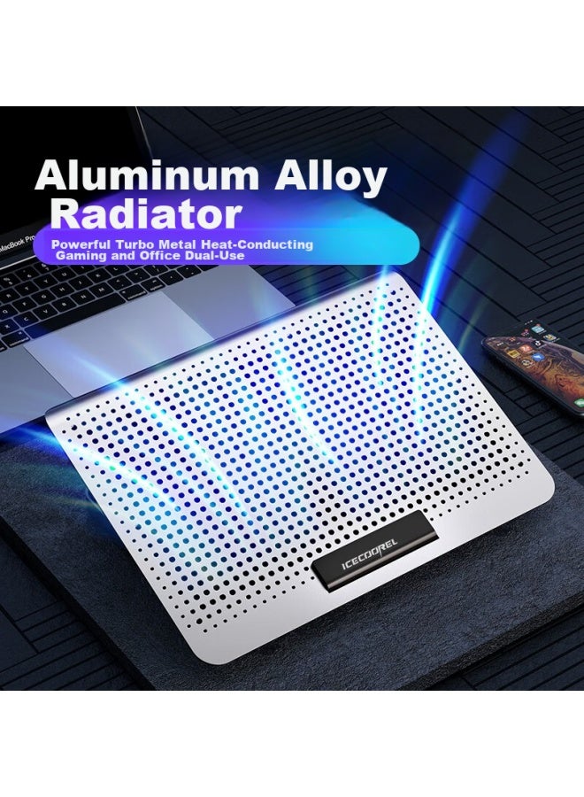 ICE COOREL Kurei Bingzun D18 Laptop Cooling Pad, Aluminum Alloy Computer Desk Stand, Desktop Riser, Adjustable Speed Fan Cooling Plate For Laptops, Compatible With Huawei And Lenovo - Image 3
