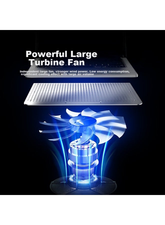 ICE COOREL Kurei Bingzun D18 Laptop Cooling Pad, Aluminum Alloy Computer Desk Stand, Desktop Riser, Adjustable Speed Fan Cooling Plate For Laptops, Compatible With Huawei And Lenovo - Image 5