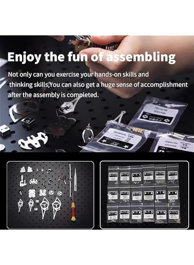 3D Metal Puzzles, Mechanical Wasp Assembly Model Kit DIY Construction Toys Stainless Steel Insect Building Blocks Personalized Gift for aldult (All Gold) - Image 4