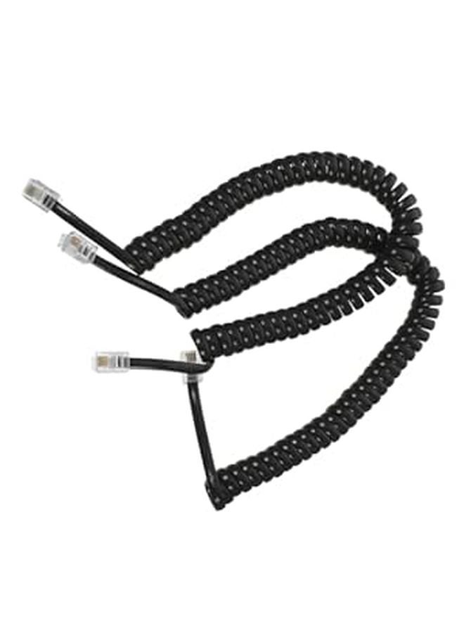 Coiled Telephone Cord for Landline Phone 3.6m Spiral Cable - Image 1