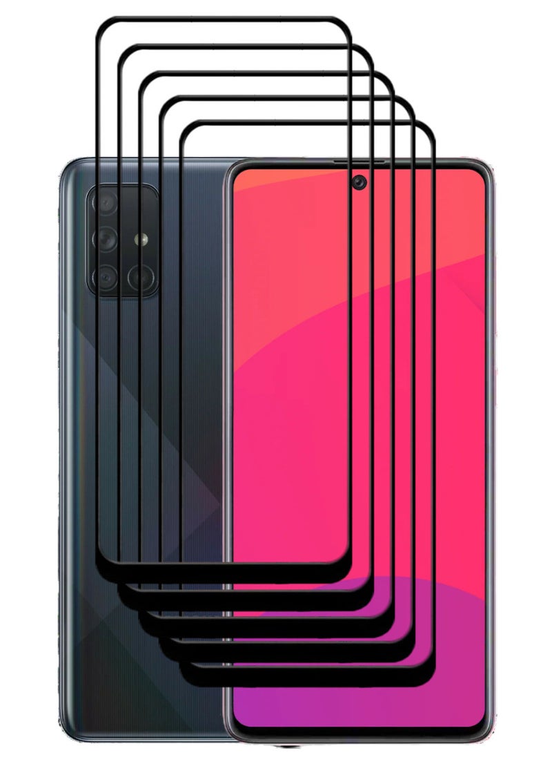 ACLIX 5 Pieces Antistatic ESD Dustproof Premium Quality High Definition Tempered Glass Screen Protector Designed For Samsung Galaxy A71 - Image 1