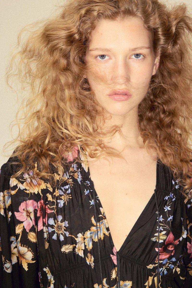 H&M  Printed tie-detail dress for Women | Best Price UAE