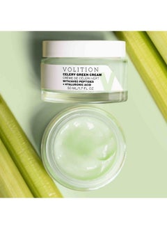 VOLITION Volition Beauty Celery Green Cream with Peptides + Hyaluronic Acid | Lightweight Oil-Free Facial Moisturizer | Minimizes Pores, Improves Firmness & Visibly Reduces Lines & Wrinkles  - Image 4