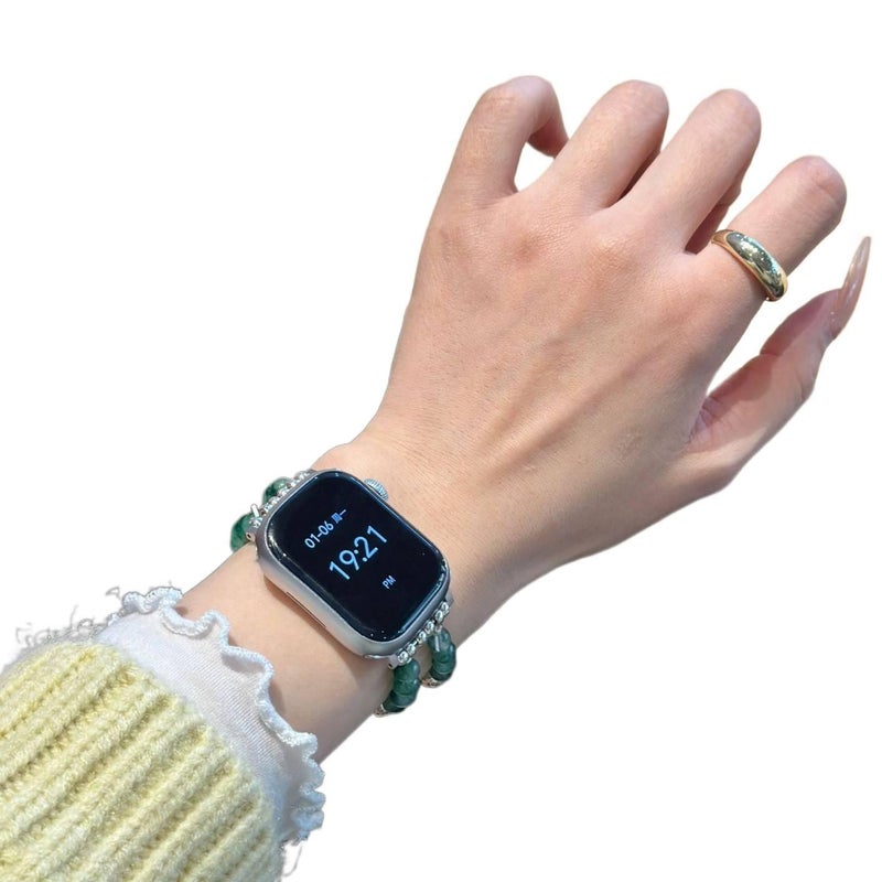 سوار ساعة ذكية متوافق مع Apple Watch 38/40/41mm بملاءمة قابلة للتعديل وحزام بديل للاستخدام اليومي باللون أسود قابل للتعديل 18cm - NOVA - Image 4