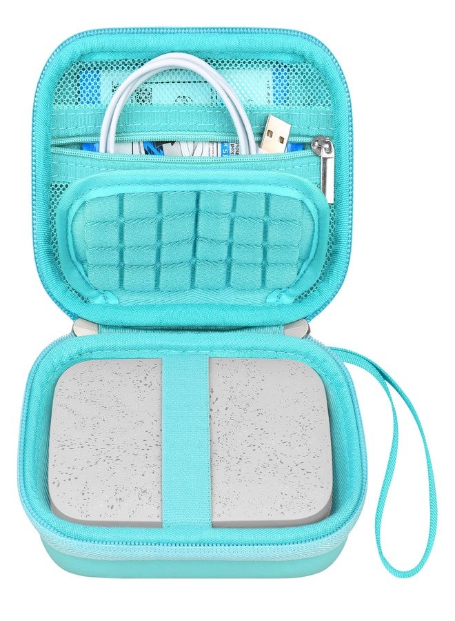 Canboc Hard Case for HP Sprocket 2x3 Portable Instant Photo Printer, Zipper Mesh Pocket fits Photo Paper and Cable, Green - Image 1
