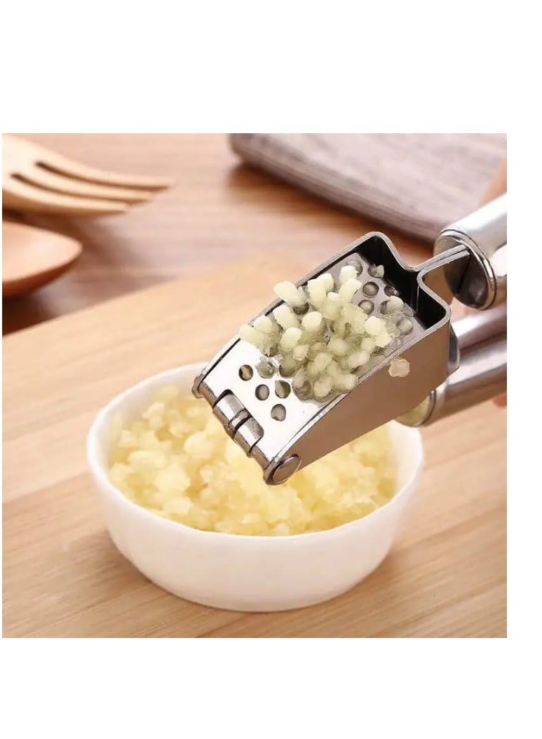 Stainless Steel Garlic Press Silver 19x6.2x3cm  - Image 3