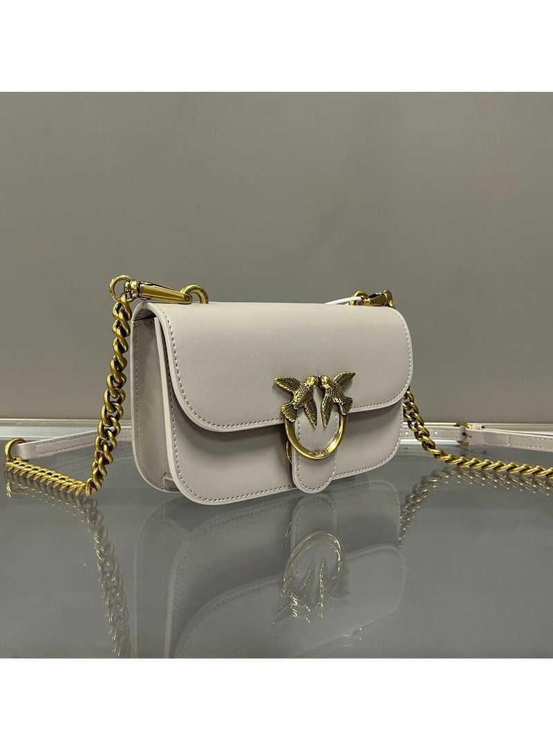 Pinko Chain Solid Color Crossbody Shoulder Bag 18*11*5cm - Image 2