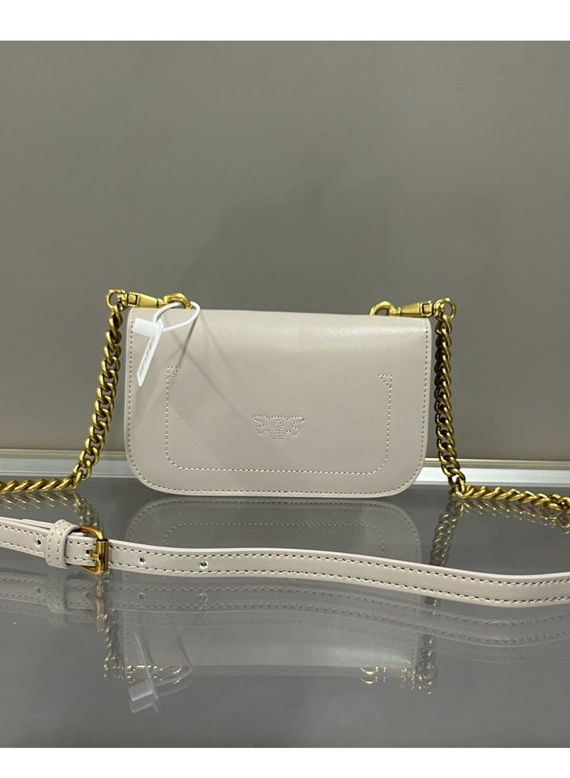 Pinko Chain Solid Color Crossbody Shoulder Bag 18*11*5cm - Image 3