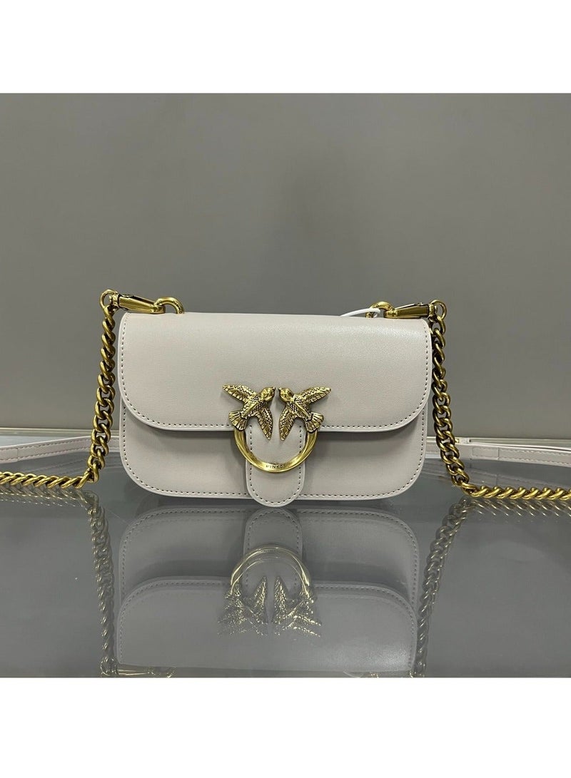 Pinko Chain Solid Color Crossbody Shoulder Bag 18*11*5cm - Image 1