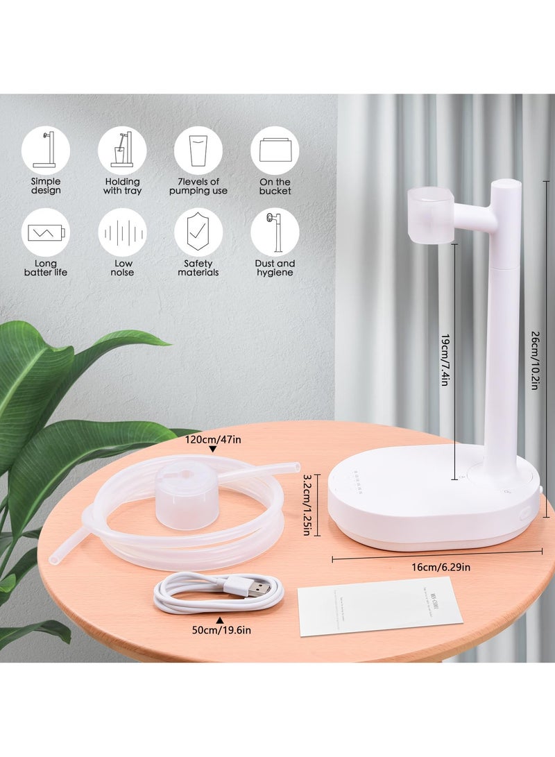 SYOSI Desktop Water Bottle Dispenser, 5 Gallon Water Dispenser Portable Electric Water Bottle Pump, Intelligent Desktop Water Bottle Dispenser, Wireless Water Jug Dispenser Suitable for Indoor, Outdoor - Image 2