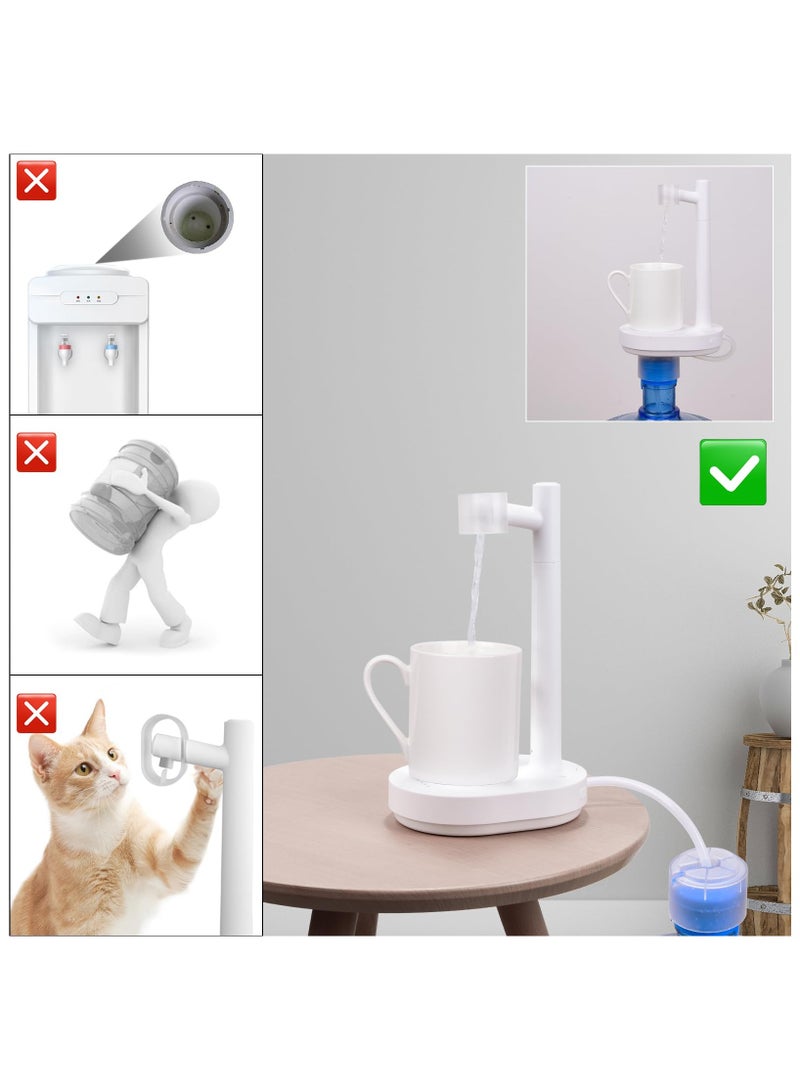 SYOSI Desktop Water Bottle Dispenser, 5 Gallon Water Dispenser Portable Electric Water Bottle Pump, Intelligent Desktop Water Bottle Dispenser, Wireless Water Jug Dispenser Suitable for Indoor, Outdoor - Image 4