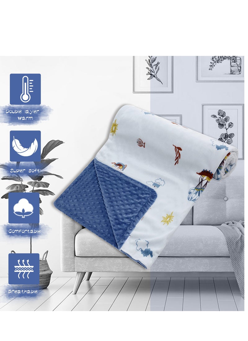 Miracle Baby - Kids Baby Blankets Newborn Plush Blankets  Cartoon Print Fleece Soft Receiving Blankets Bedding Quilt for Toddlers 75*100CM - Image 1
