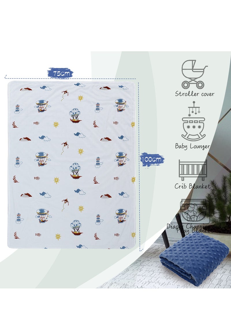 Miracle Baby - Kids Baby Blankets Newborn Plush Blankets  Cartoon Print Fleece Soft Receiving Blankets Bedding Quilt for Toddlers 75*100CM - Image 1