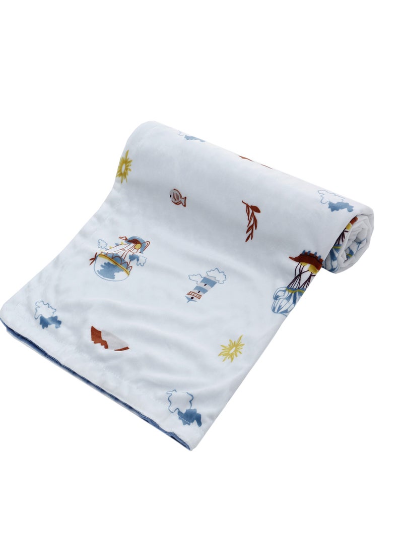 Miracle Baby - Kids Baby Blankets Newborn Plush Blankets  Cartoon Print Fleece Soft Receiving Blankets Bedding Quilt for Toddlers 75*100CM - Image 1