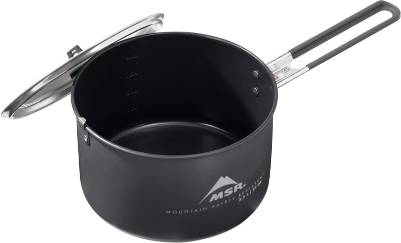 MSR 2.5 Liter Nonstick Ceramic Coated Solo Camping Cook Pot Black - Image 5
