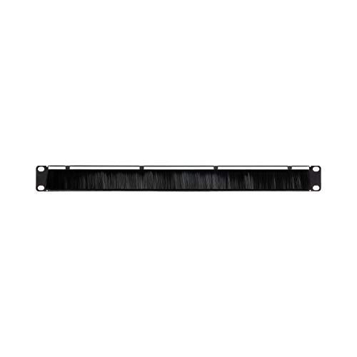 NavePoint 1U Rack Mount Cable Management Panel with Tidy Brush Slot for Cable Entry for 19-Inch Rack Or Cabinet Black - Image 3