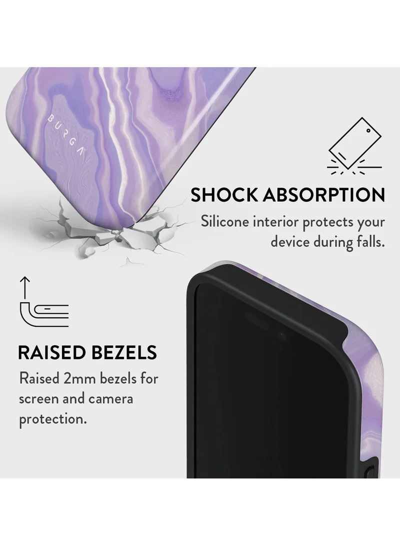 BURGA iPhone 16 pro Case, 2 Piece Hard Shell + TPU Silicone Interior, Shock Absorption, All Port Accessible, Raised Bezel For Screen & Camera Protection, Never Fading HQ Print,Cliché