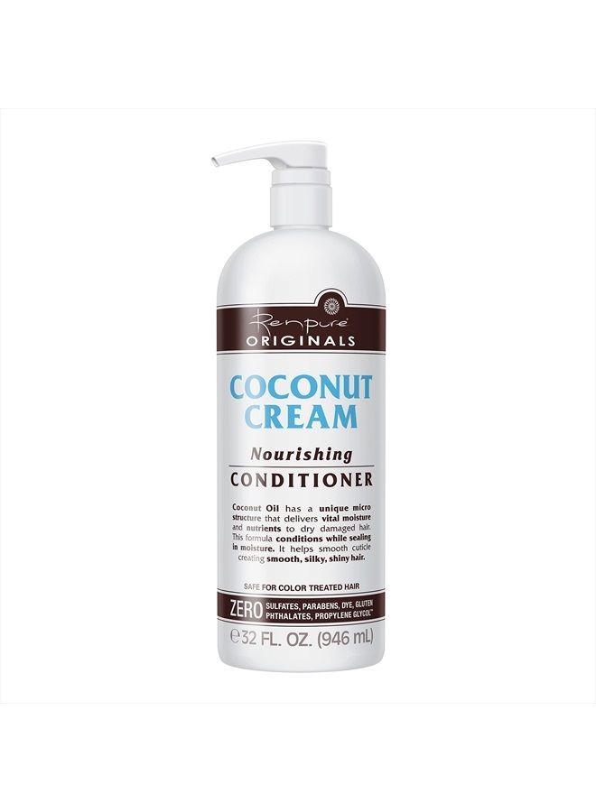 Renpure Coconut Cream Nourishing Conditioner, 32 Ounce - Image 1