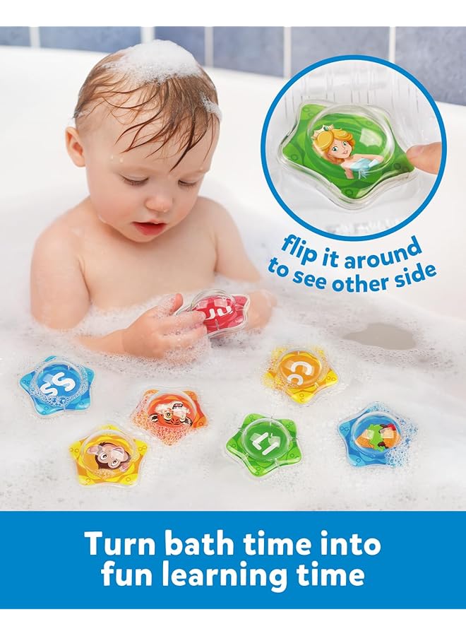 كوجام مجموعة ألعاب حمام عائمة على شكل نجمة البحر، 26 قطعة، حوض استحمام، مجموعة حروف أبجدية، لعبة تعليمية من مونتيسوري، أنشطة تعليمية، لعبة استحمام، هدية للأطفال الصغار في سن ما قبل المدرسة من عمر 2 إلى 5 سنوات - Image 2