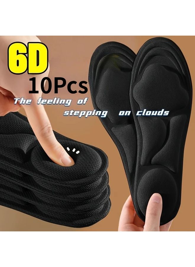 10Pcs High Rebound Memory Foam Insoles Size EU37 38 Arch Support Non Slip For Walking - Image 3